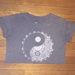Gray crop top
